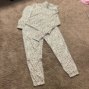 Cheetah print sweatsuit set. Size large